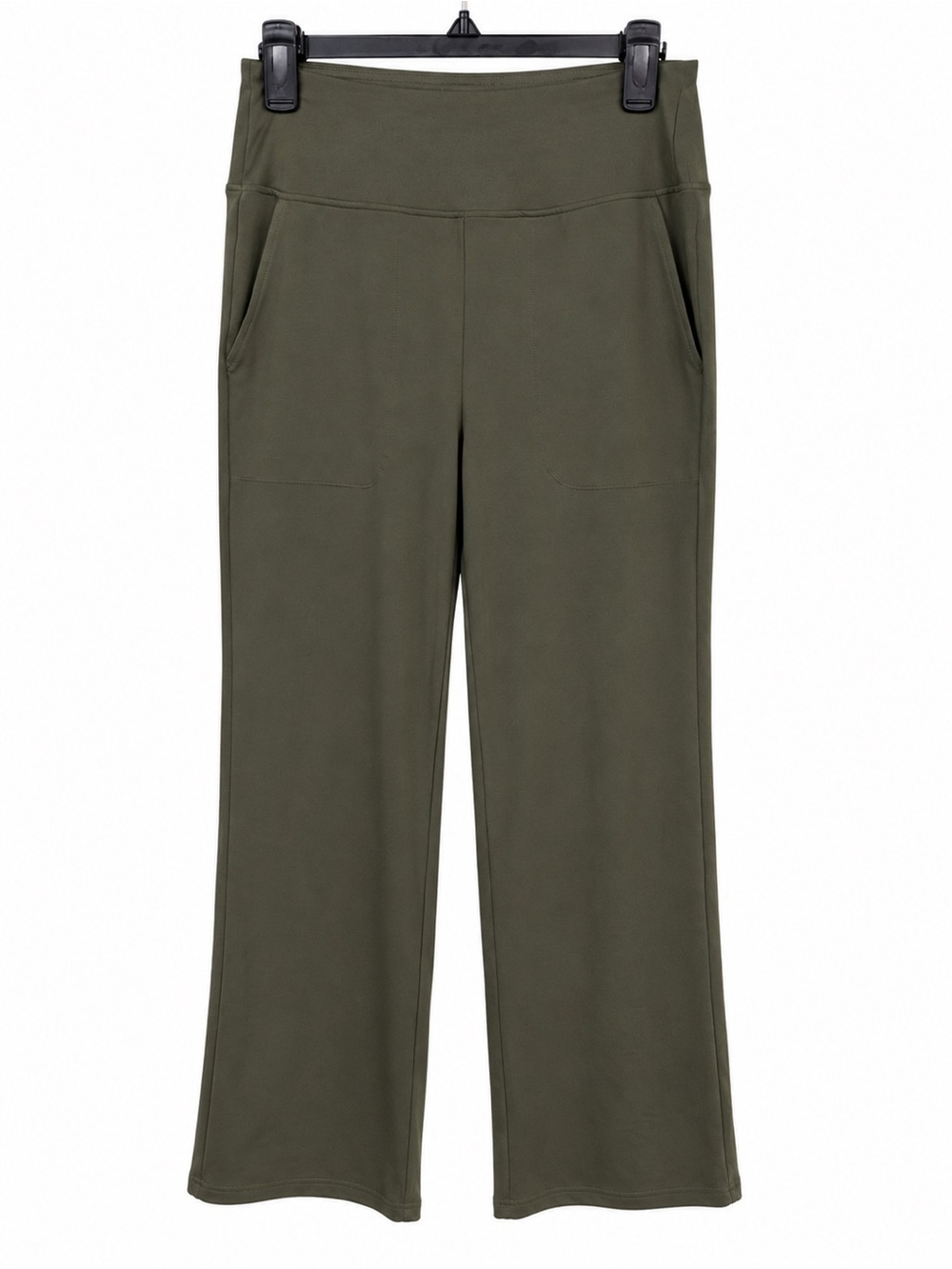 Olive Wide-Leg Knit Pants Gradual  Womens leggings straight wide leg
